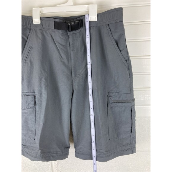 Nordic Track Cargo Zipper Convertible Nylon Pants Buckle Belt Gray Mens 36x30 - Picture 11 of 12